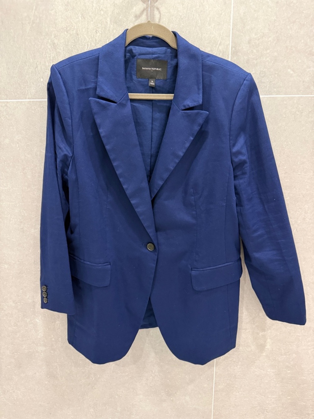 Banana Republic Women's Royal Blue Single-Button Blazer